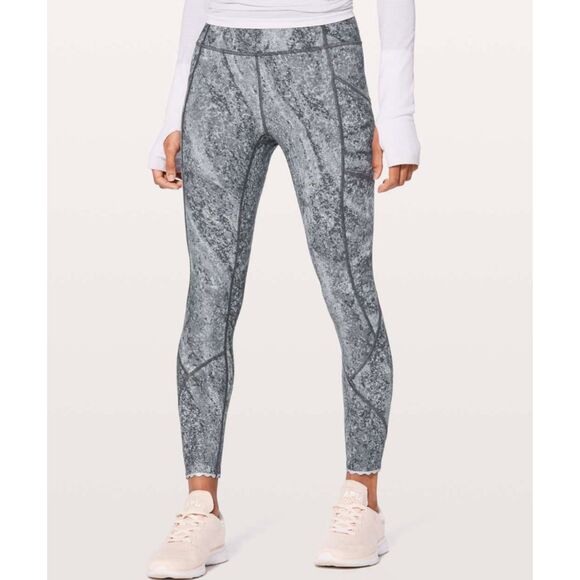 Women Lululemon Tight Stuff Tight II Full On Luxtreme in Area Ice Grey Size 6 - Picture 1 of 10